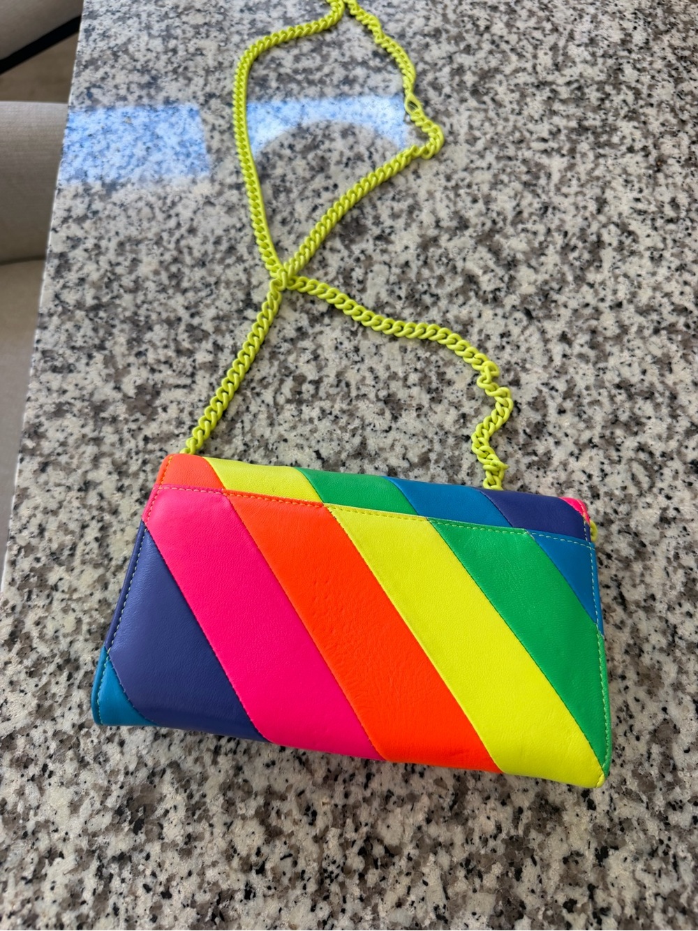 Kurt Geiger Neon Multi-Stripe Crossbody Bag - Picture 4 of 6